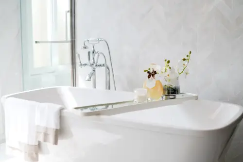 Bathroom descaled and disinfected