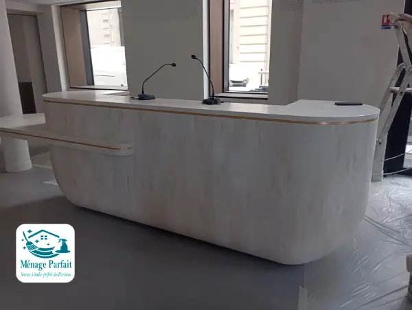 Nettoyage fin de chantier hall entrée Paris